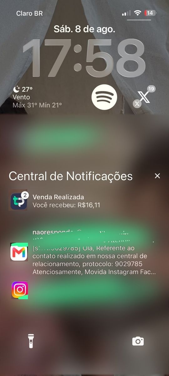 Print de conversa com aluno
