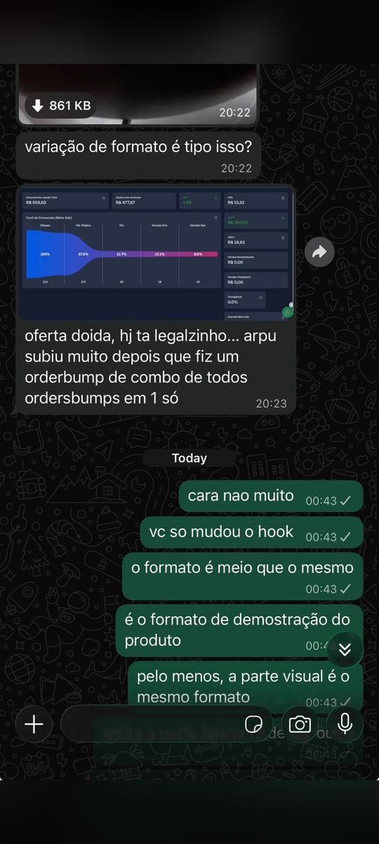 Print de conversa com aluno