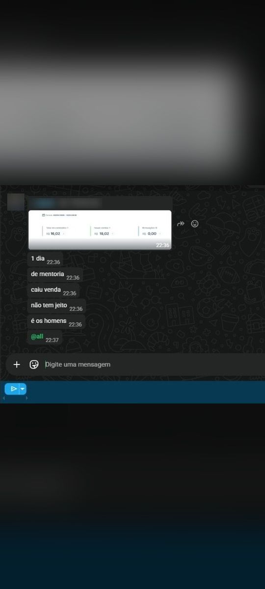 Print de conversa com aluno