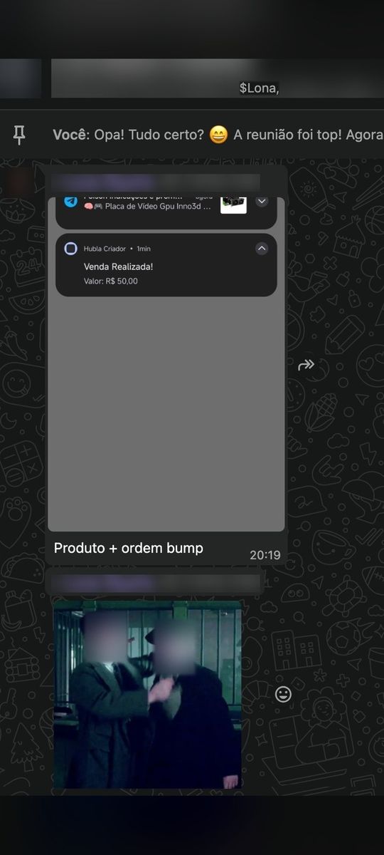 Print de conversa com aluno