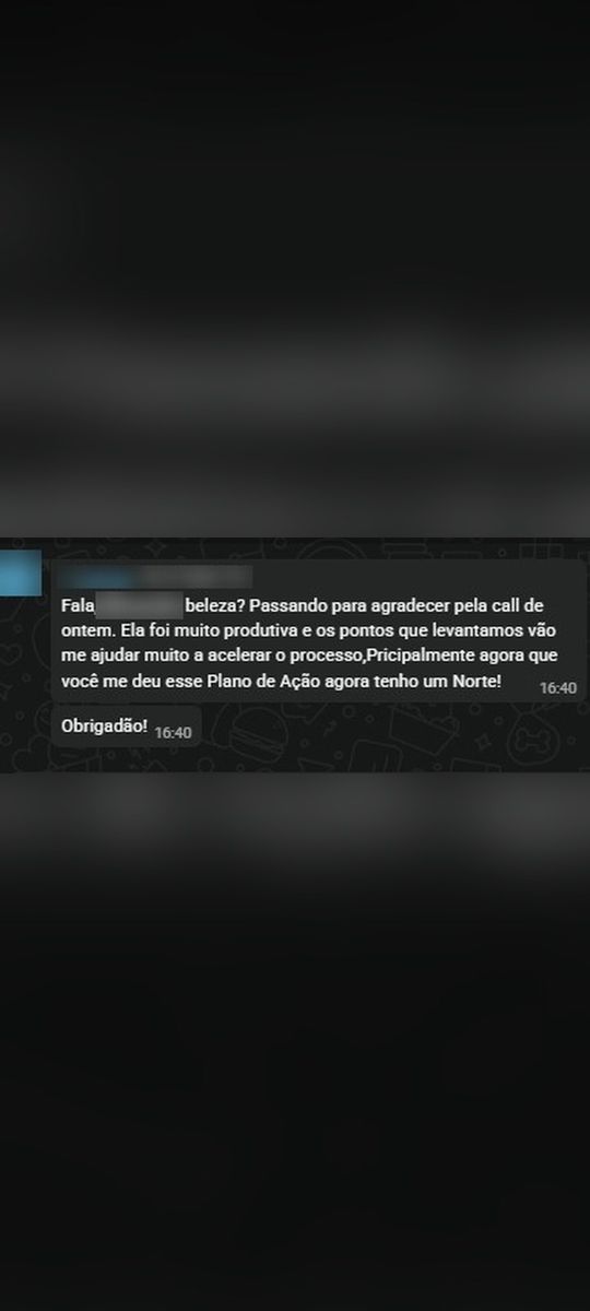 Print de conversa com aluno