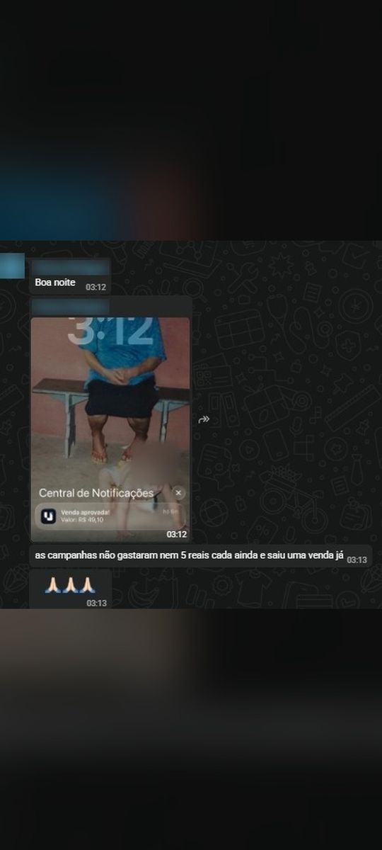 Print de conversa com aluno