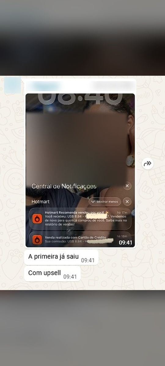 Print de conversa com aluno